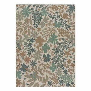 Floral bézs-zöld kültéri szőnyeg, 130 x 190 cm - Universal kép