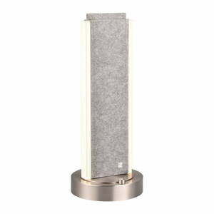 Szürke LED asztali lámpa hangvezérléssel-mobil alkalmazás vezérléssel, textil búrával (magasság 51 cm) Cicara – CINQUE kép