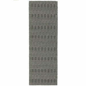 Fekete gyapjú futószőnyeg 66x200 cm Sloan – Asiatic Carpets kép