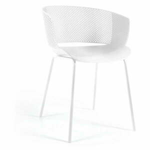Fehér fém-műanyag kerti szék Yeray – Kave Home kép