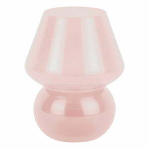 Világos rózsaszín LED asztali lámpa üveg búrával (magasság 20 cm) Vintage – Leitmotiv kép