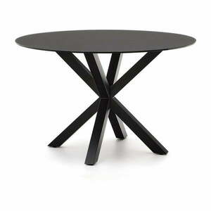 Fekete kerek étkezőasztal üveg asztallappal ø 120 cm Argo – Kave Home kép
