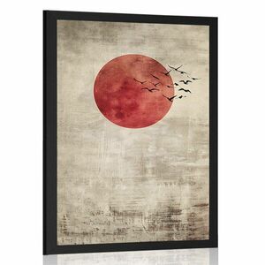 Plakát japandi piros hold kép