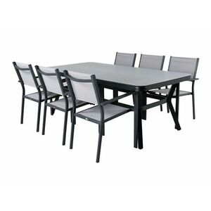 Asztal és szék garnitúra Dallas 2135 (Szürke + Fekete) kép