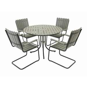 Asztal és szék garnitúra Dallas 2207 (Szürke + Fekete) kép