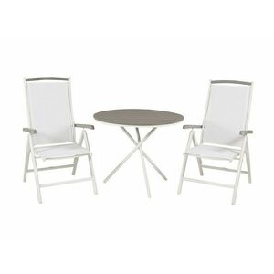 Asztal és szék garnitúra Dallas 2245 (Fehér + Szürke) kép