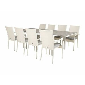 Asztal és szék garnitúra Dallas 2408 (Fehér + Szürke) kép