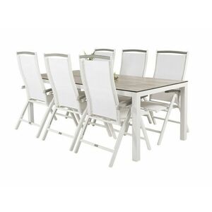 Asztal és szék garnitúra Dallas 2492 (Fehér + Szürke) kép
