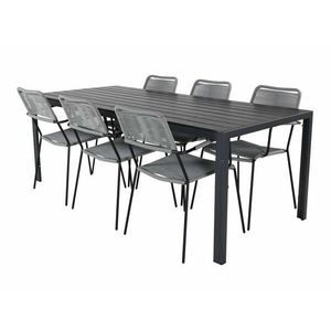 Asztal és szék garnitúra Dallas 2982 (Szürke + Fekete) kép