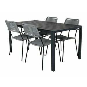 Asztal és szék garnitúra Dallas 2983 (Fekete + Szürke) kép