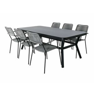 Asztal és szék garnitúra Dallas 2985 (Szürke + Fekete) kép