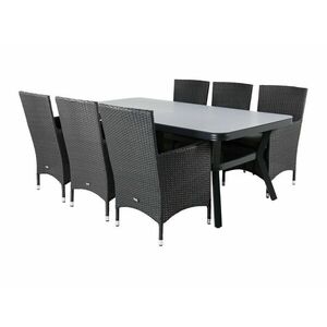 Asztal és szék garnitúra Dallas 2987 (Fekete + Szürke) kép