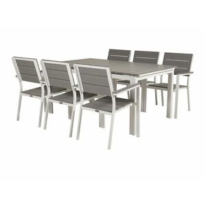 Asztal és szék garnitúra Dallas 3022 (Fehér + Szürke) kép