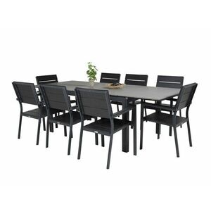 Asztal és szék garnitúra Dallas 3023 (Fekete + Szürke) kép
