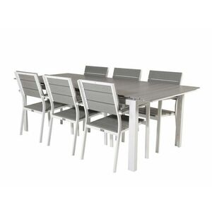 Asztal és szék garnitúra Dallas 3027 (Fehér + Szürke) kép