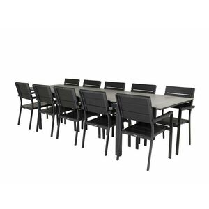 Asztal és szék garnitúra Dallas 3028 (Fekete + Szürke) kép