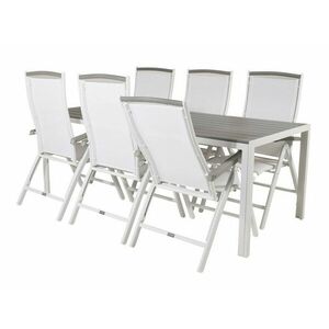 Asztal és szék garnitúra Dallas 2325 (Fehér + Szürke) kép