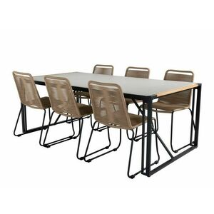 Asztal és szék garnitúra Dallas 2396 (Világosbarna + Fekete) kép