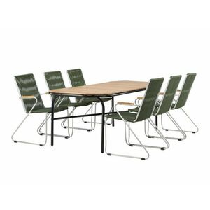 Asztal és szék garnitúra Dallas 3524 (Zöld + Ezüst) kép