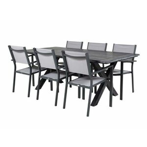 Asztal és szék garnitúra Dallas 3641 (Szürke + Fekete) kép