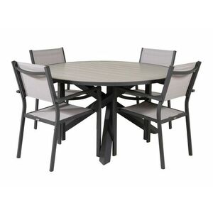 Asztal és szék garnitúra Dallas 3670 (Fekete + Szürke) kép