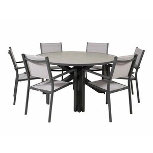 Asztal és szék garnitúra Dallas 3671 (Fekete + Szürke) kép