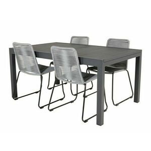 Asztal és szék garnitúra Dallas 3783 (Szürke + Fekete) kép