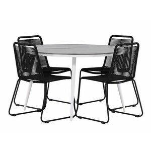 Asztal és szék garnitúra Dallas 3925 (Fehér + Szürke) kép