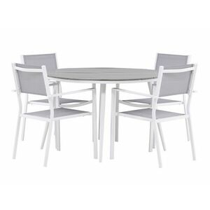 Asztal és szék garnitúra Dallas 4088 (Szürke + Fehér) kép