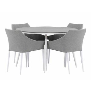 Asztal és szék garnitúra Dallas 4089 (Szürke + Fehér) kép