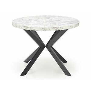Asztal Houston 1495 (Fehér márvány + Fekete) kép