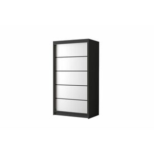 LIMIO 2 ruhásszekrény, 96, 8x200x58, 1, fekete/fehér kép