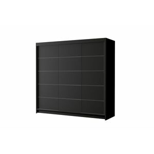 LERMO 2 ruhásszekrény, 200x215x58, fekete kép