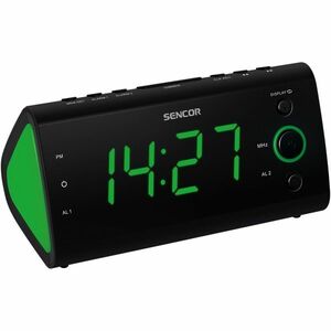 Sencor SRC 170 GN rádiós ébresztőóra, zöld kép
