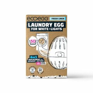 ECOEGG Tojás 50 mosáshoz fehér és világos ruhákhoz, friss pamut kép