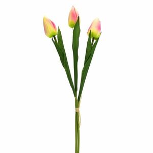 Tulipán műcsokor rózsaszín, 50 cm kép