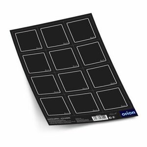 Orion BLACK matricák tárolókhoz négyzet fekete2 x 12 db kép
