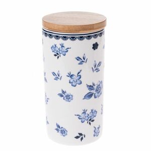 Floral porcelán tároló bambuszfedéllel, 500 ml kép