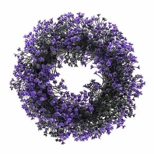 Műanyag koszorú Buxus, lila kép