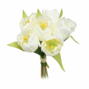 Tulipán művirág köteg, fehér kép