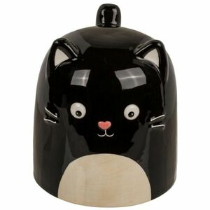 Kerámia bögre macska, 540 ml, fekete kép