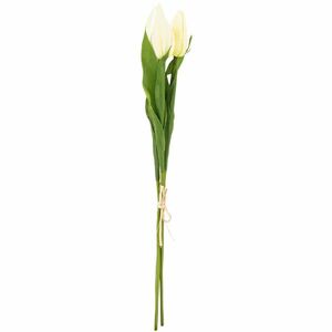 Műanyag tulipáncsokor krém, 50 cm kép