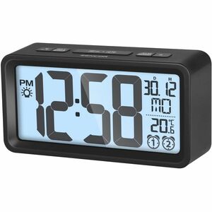 Sencor SDC 2800 B óra ébresztővel és hőmérővel, fekete kép