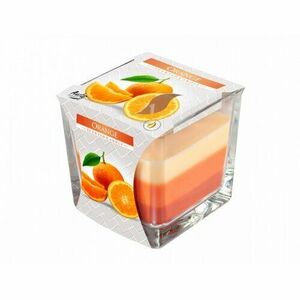 Narancs szivárvány gyertya üvegben, 170 g kép