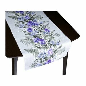 Bellatex Árvácskák asztali futó lila, 50 x 180 cm, 50 x 180 cm kép