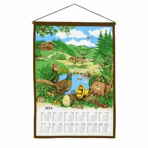 Vadászati textil naptár 2024 pálcával , 45 x 65 cm kép