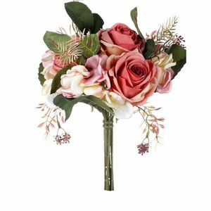 Rózsa és hortenzia műcsokoat , rózsaszínű, 20 x 28 cm kép