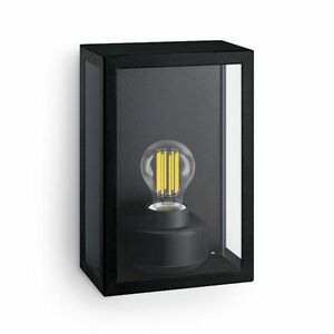 Philips Alzor kültéri fali lámpa E27 max. 25Wfényforrás nélkül, négyzet alakú, fekete kép