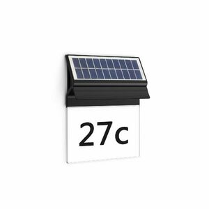 Philips Enkara napelemes kültéri LED házszámlámpa0, 2W 2700K, fekete kép
