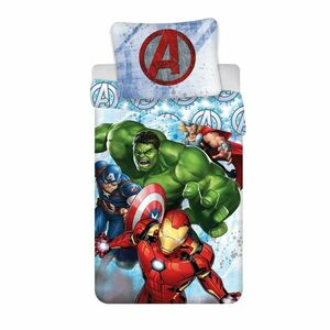 Avengers Heroes pamut ágyneműhuzat, 140 x 200 cm, 70 x 90 cm kép